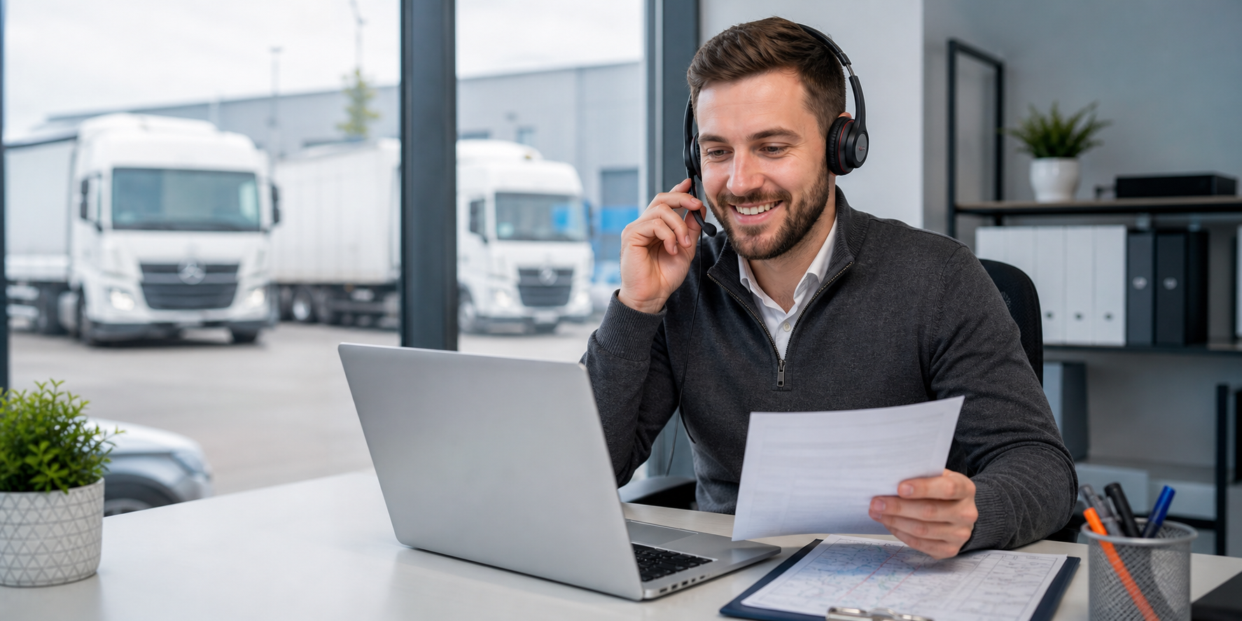 Logistics bookings specialist responding to a customer enquiry